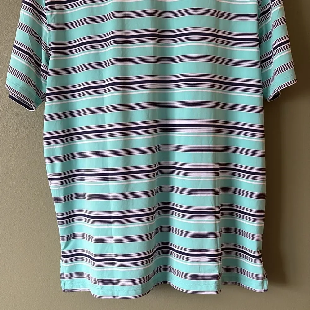 IBKUL Aerocool Golf Polo Shirt Short Sleeve Performance Stretch Men's Sz L - Picture 9 of 9
